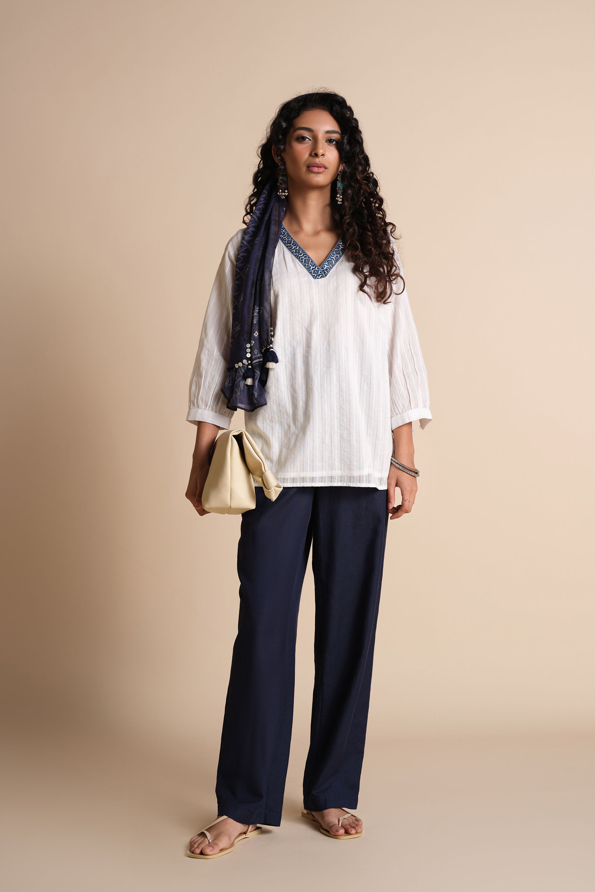 Dheemi Shaam Top, White, image 3